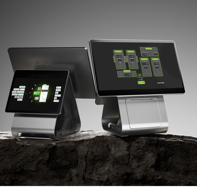 Vaste touch terminal voor personeel en beheer aan de wand