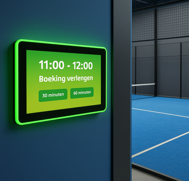 Court Display voor bij de baan
